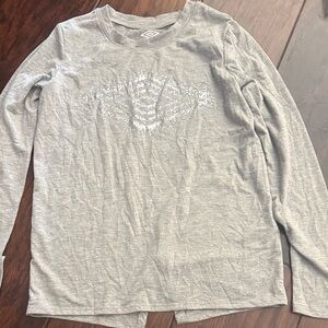 Umbro Gray Long Sleeve Kids Tee